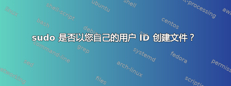 sudo 是否以您自己的用户 ID 创建文件？