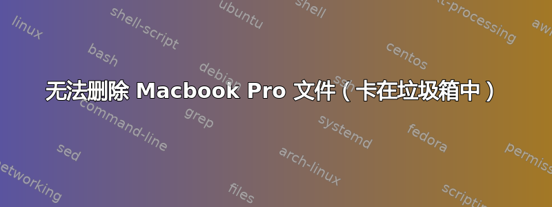 无法删除 Macbook Pro 文件（卡在垃圾箱中）