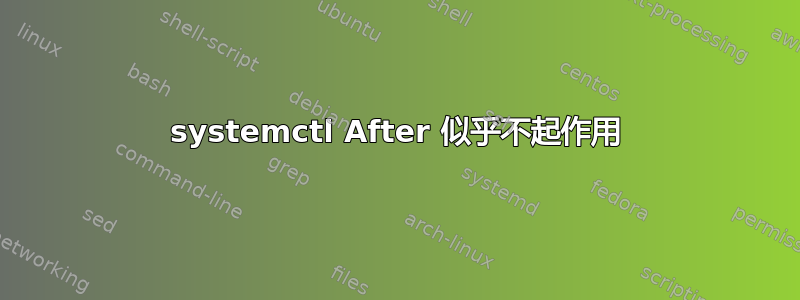 systemctl After 似乎不起作用