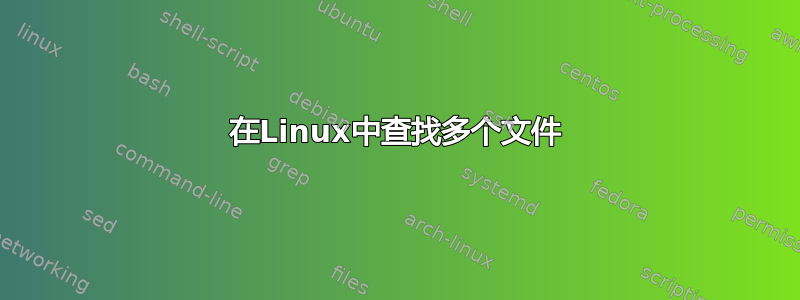 在Linux中查找多个文件