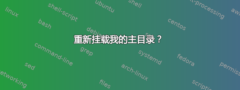 重新挂载我的主目录？