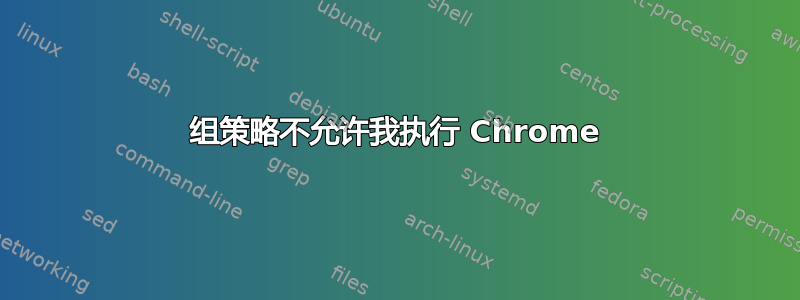 组策略不允许我执行 Chrome