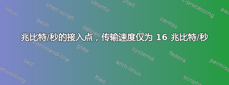 300 兆比特/秒的接入点，传输速度仅为 16 兆比特/秒