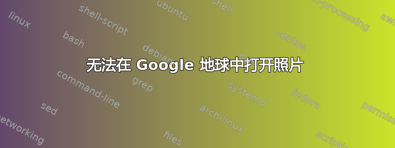 无法在 Google 地球中打开照片