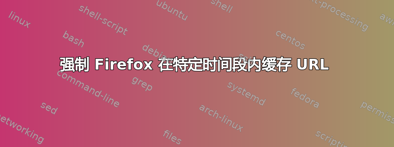 强制 Firefox 在特定时间段内缓存 URL