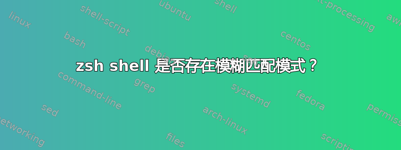 zsh shell 是否存在模糊匹配模式？