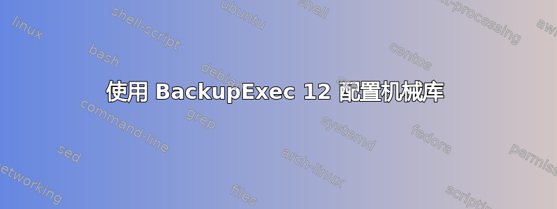 使用 BackupExec 12 配置机械库