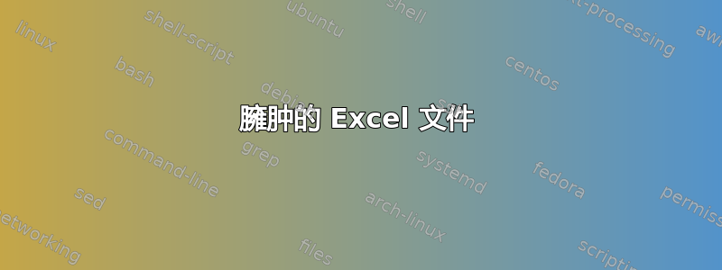 臃肿的 Excel 文件