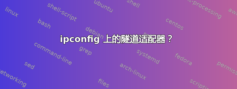 ipconfig 上的隧道适配器？