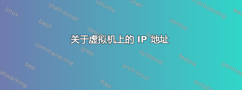 关于虚拟机上的 IP 地址