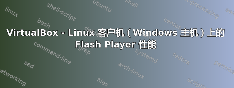 VirtualBox - Linux 客户机（Windows 主机）上的 Flash Player 性能