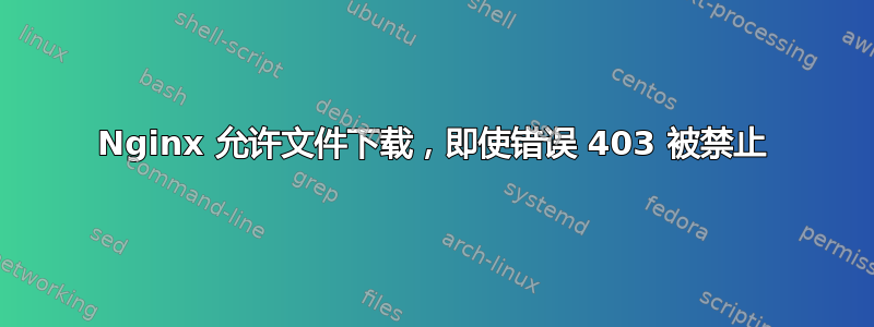 Nginx 允许文件下载，即使错误 403 被禁止