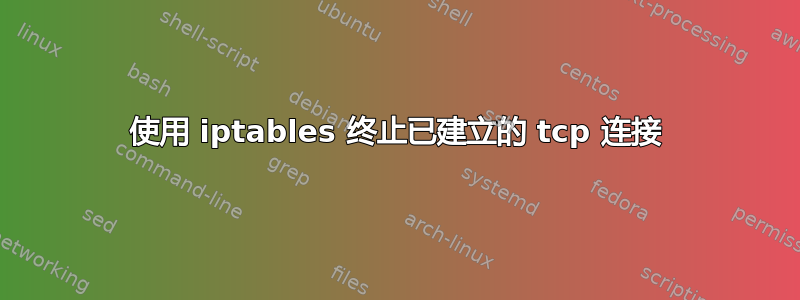 使用 iptables 终止已建立的 tcp 连接