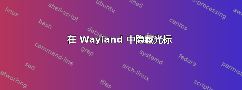 在 Wayland 中隐藏光标