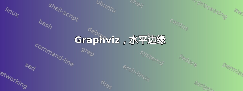 Graphviz，水平边缘