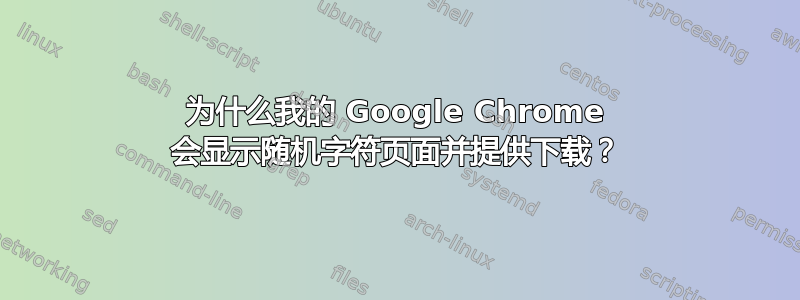 为什么我的 Google Chrome 会显示随机字符页面并提供下载？