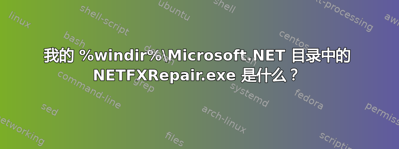 我的 %windir%\Microsoft.NET 目录中的 NETFXRepair.exe 是什么？