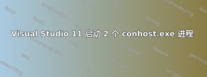 Visual Studio 11 启动 2 个 conhost.exe 进程