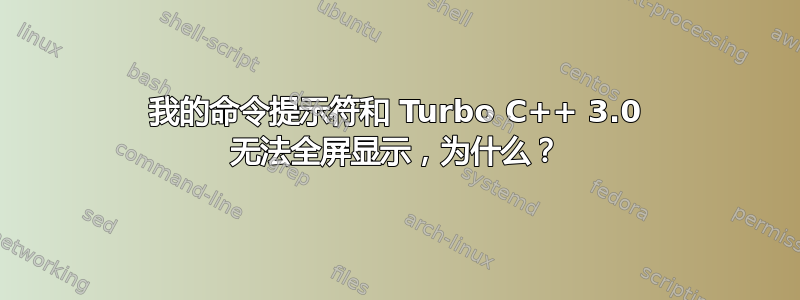 我的命令提示符和 Turbo C++ 3.0 无法全屏显示，为什么？