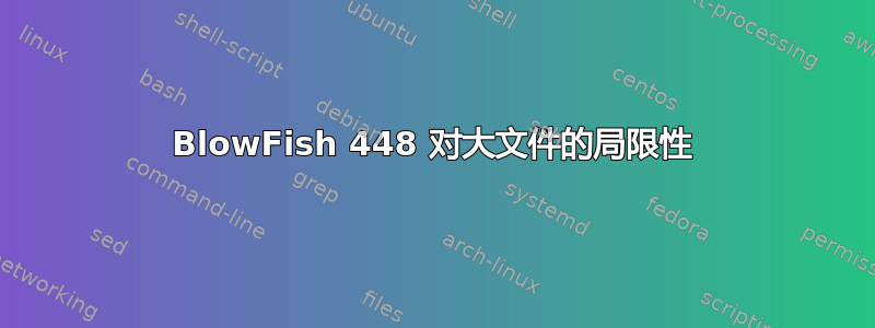 BlowFish 448 对大文件的局限性