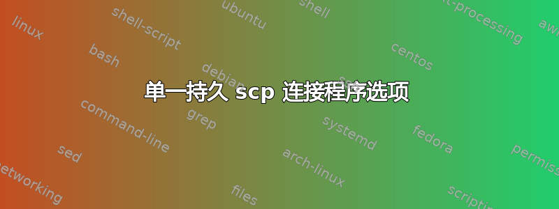 单一持久 scp 连接程序选项