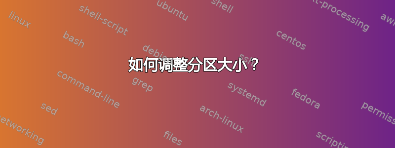 如何调整分区大小？