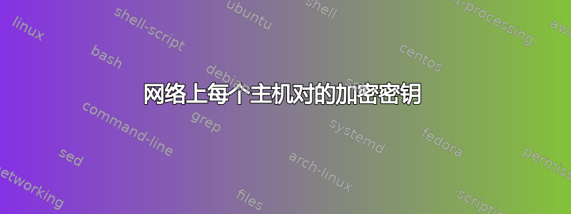 网络上每个主机对的加密密钥