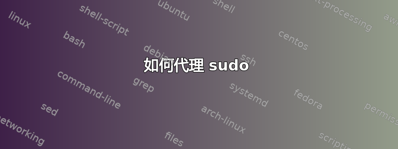 如何代理 sudo