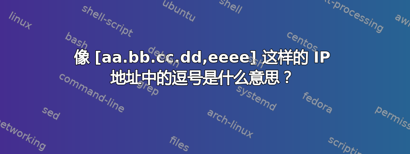 像 [aa.bb.cc.dd,eeee] 这样的 IP 地址中的逗号是什么意思？