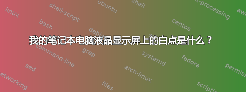 我的笔记本电脑液晶显示屏上的白点是什么？