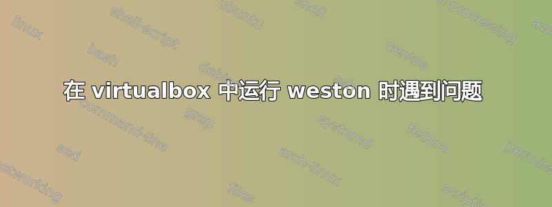 在 virtualbox 中运行 weston 时遇到问题