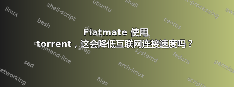 Flatmate 使用 torrent，这会降低互联网连接速度吗？