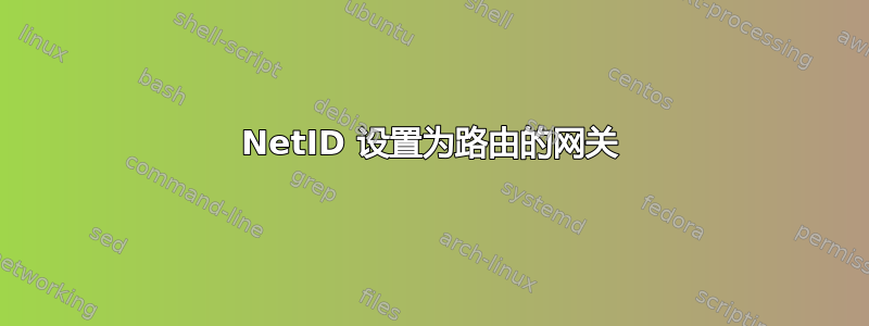 NetID 设置为路由的网关