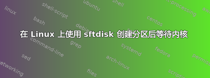 在 Linux 上使用 sftdisk 创建分区后等待内核