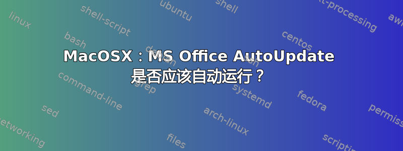 MacOSX：MS Office AutoUpdate 是否应该自动运行？