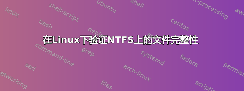 在Linux下验证NTFS上的文件完整性