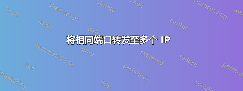 将相同端口转发至多个 IP 