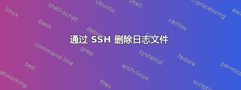 通过 SSH 删除日志文件