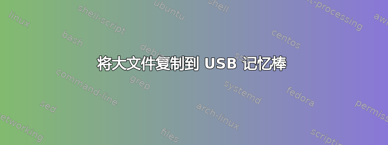 将大文件复制到 USB 记忆棒