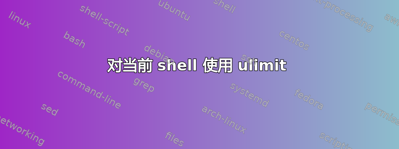 对当前 shell 使用 ulimit