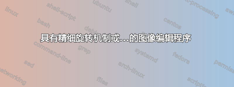 具有精细旋转机制或...的图像编辑程序