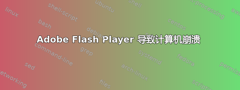 Adobe Flash Player 导致计算机崩溃