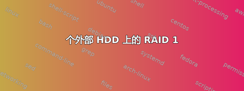 2 个外部 HDD 上的 RAID 1