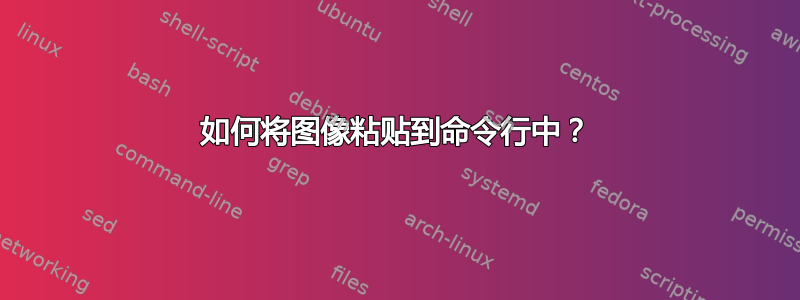 如何将图像粘贴到命令行中？