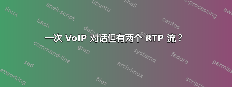 一次 VoIP 对话但有两个 RTP 流？