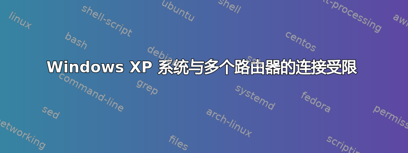 Windows XP 系统与多个路由器的连接受限