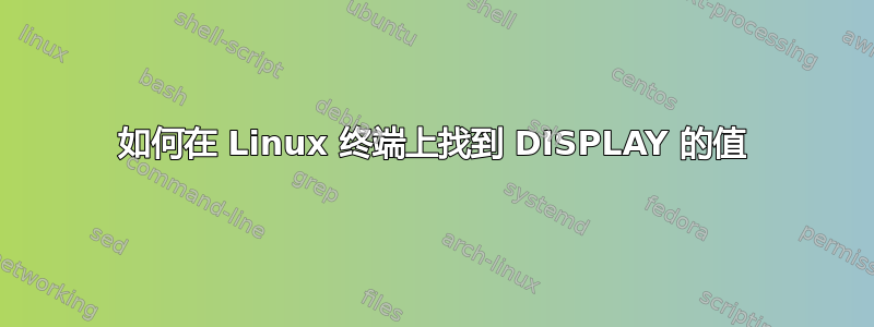 如何在 Linux 终端上找到 DISPLAY 的值