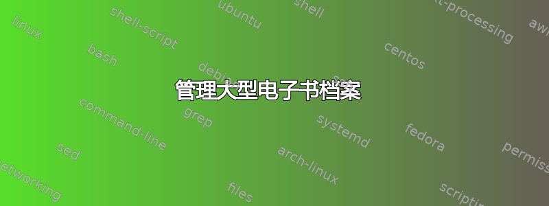 管理大型电子书档案 