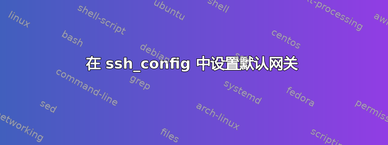 在 ssh_config 中设置默认网关