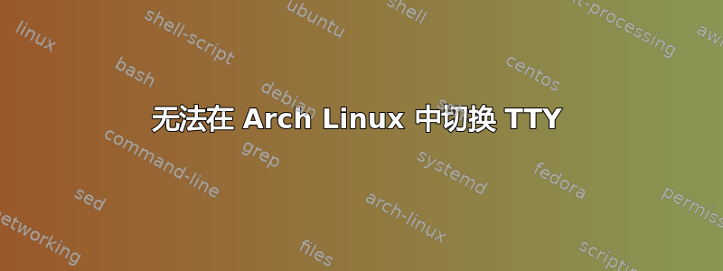 无法在 Arch Linux 中切换 TTY